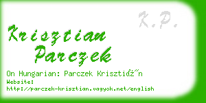 krisztian parczek business card